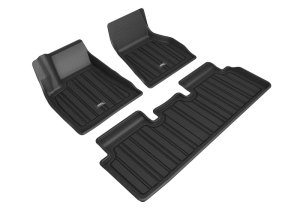 Tesla Model S Floor Mat Set - 3D MAXpider - Elitect - Black - `20-`21 Tesla Model S Floor Mat Set - 3D MAXpider - Elitect - Black - `20-`21